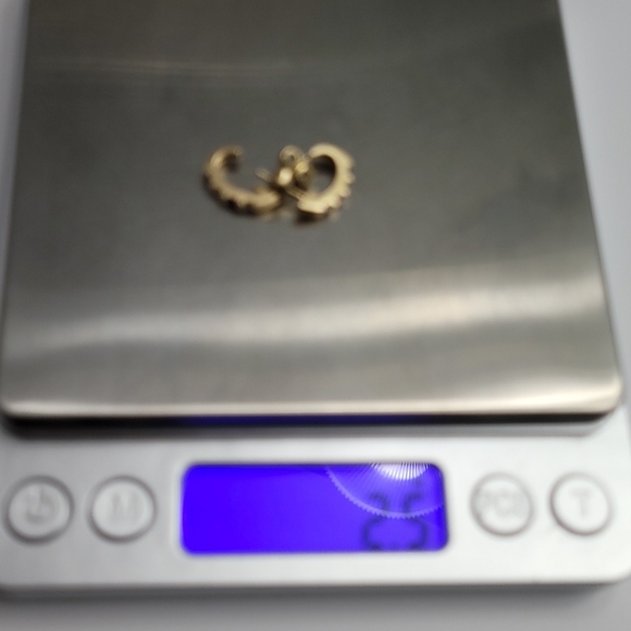 Ruby and diamon earrings 14kt - Picture 7 of 11